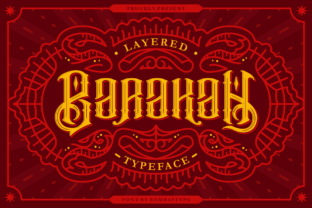 Barakah: A Vintage Tattoo Display Font for Web