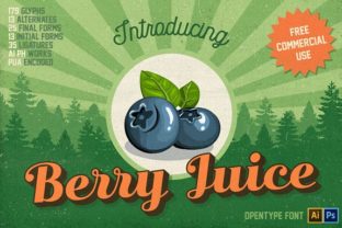 Berry Juice: A Vintage Display Font for Editorial Design