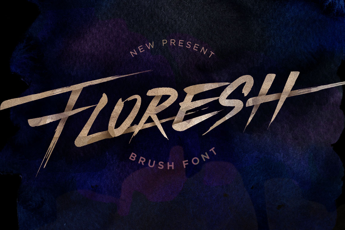 Floresh: A Hand-Brushed Display Font for Your Brand