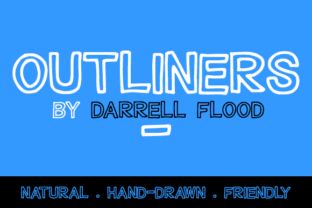 Outliners: A Fun Hand-Drawn Display Font for Crafters