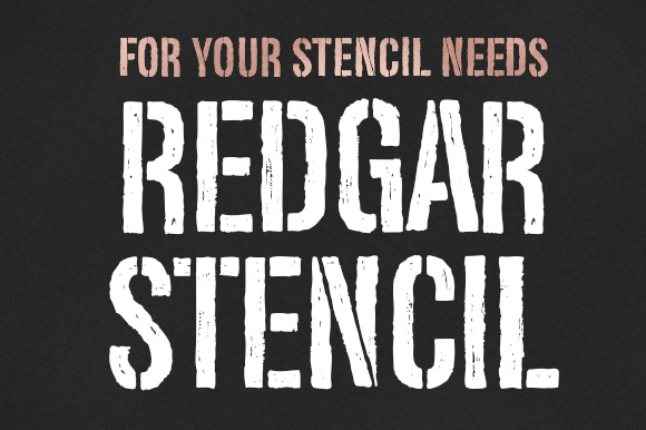 Redgar Stencil: A Weathered Display Font for Editorial Design