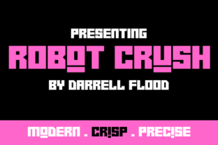 Robot Crush: A Bold Display Font for Makers