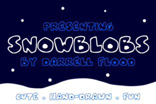 Snowblobs: A Winter-Themed Display Font for Editorial Design